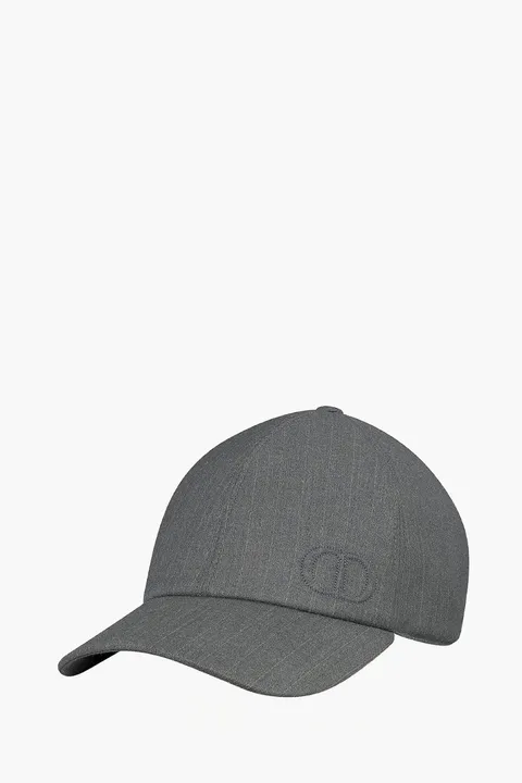 CHRISTIAN DIOR CD Icon Cap in Grey Wool