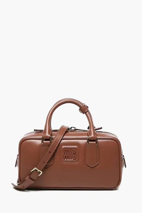 MIU MIU Regular Arcadie in Rust Calfskin Leather
