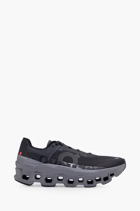 ON Women Cloudmonster Running Sneakers in Black/Magnet