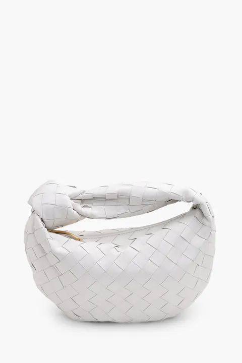 BOTTEGA VENETA Mini BV Jodie Shoulder Bag in White