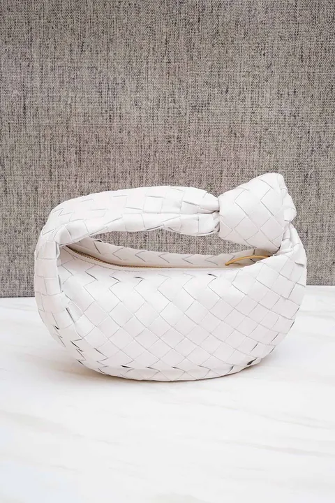 BOTTEGA VENETA Mini BV Jodie Shoulder Bag in Chalk