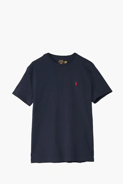 POLO RALPH LAUREN Men Classic Fit Jersey Crewneck T-Shirt in Ink Cotton