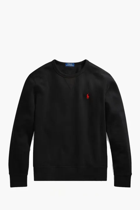 POLO RALPH LAUREN Men The RL Fleece Sweatshirt in Black Cotton
