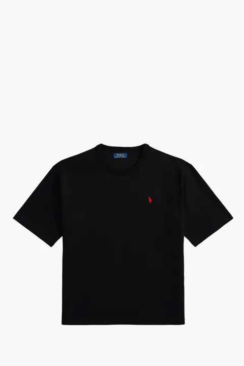 POLO RALPH LAUREN Men Relaxed Fit Jersey Crewneck T-Shirt in Polo Black Cotton