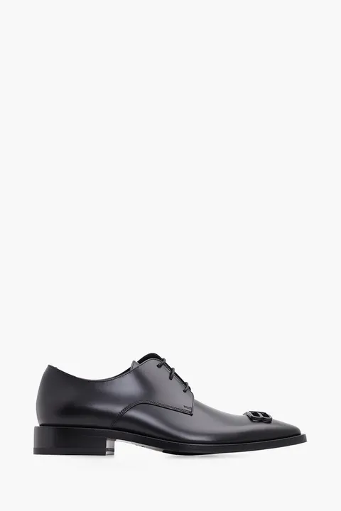 BALENCIAGA Men BB Icon Derby Shoes 30mm in Black
