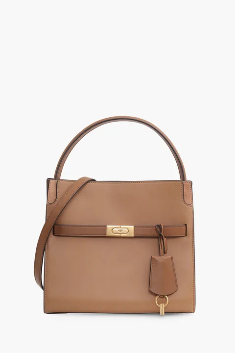 TORY BURCH Small Lee Radziwill Double Bag in Tiramisu