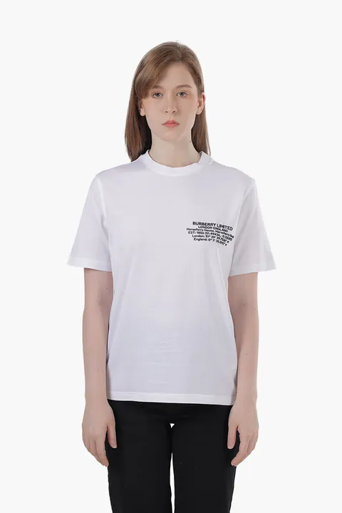 BURBERRY Women Coordinates Print T-Shirt in White