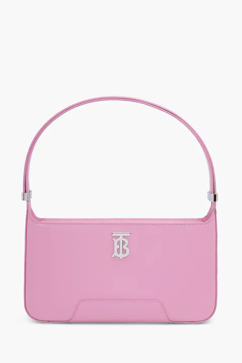 BURBERRY TB Shoulder Bag in Primrose Pink Smooth Leather