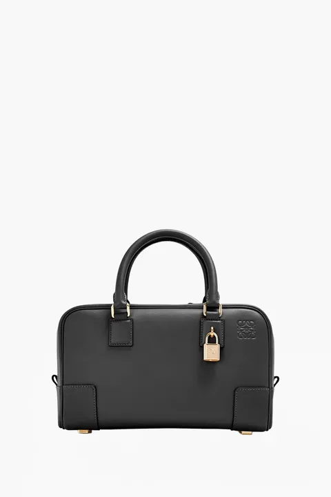 LOEWE Small Amazona 23 Handbag in Black Nappa Calfskin