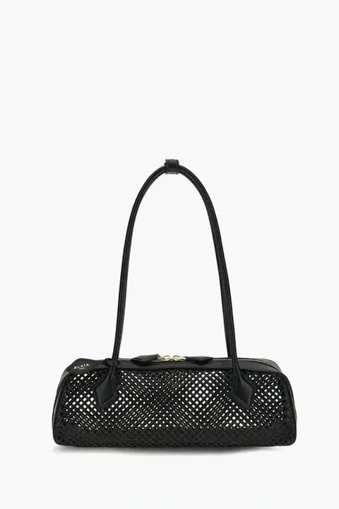 ALAIA Medium LE Teckel Bag in Black Calfskin