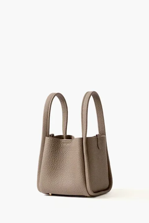 SONGMONT Small Song Handbag in Taupe Grain Leather