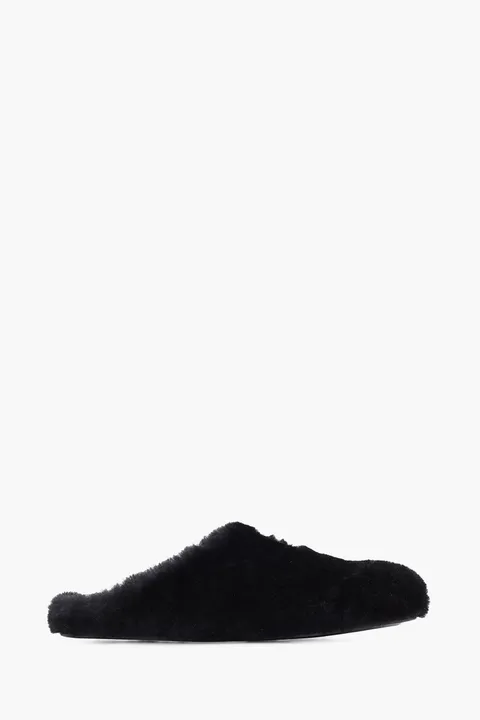 GIVENCHY Women 4G Slippers in Black Shearling