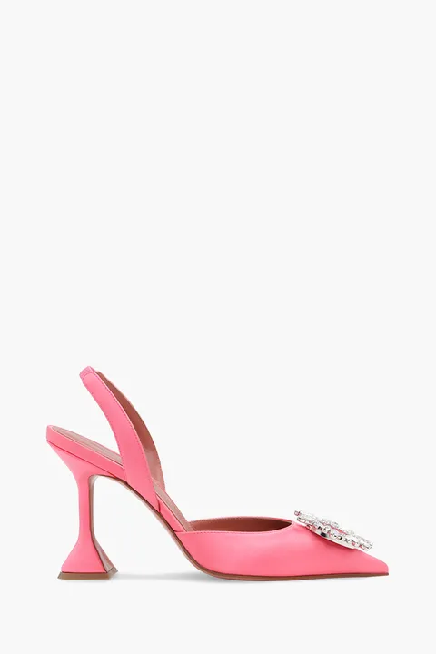 AMINA MUADDI Women Begum Slingback Pumps 95mm in Bubble Satin