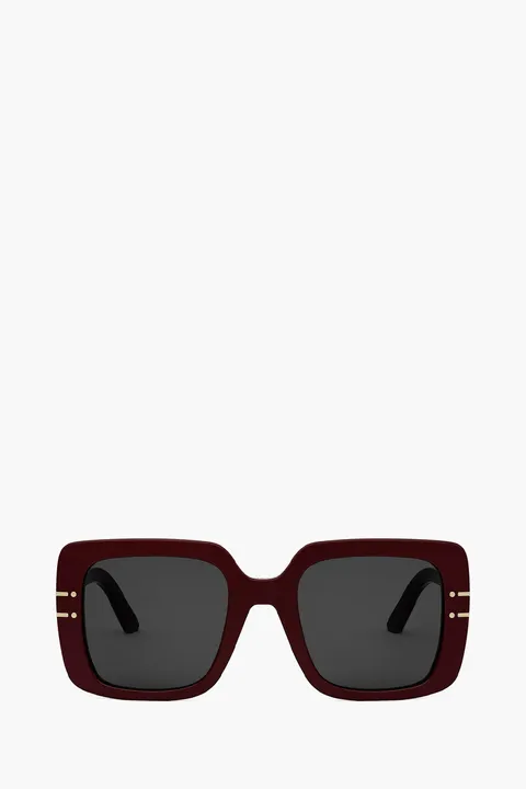 CHRISTIAN DIOR DiorSignature Rectangular Sunglasses in Bordeaux/Grey Acetate