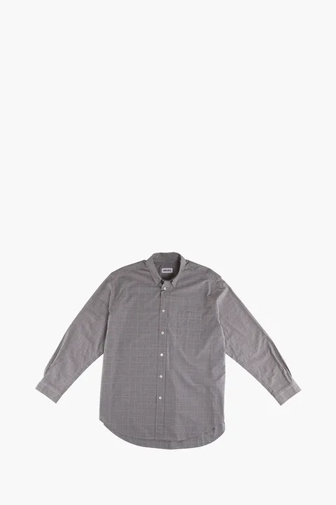 KENZO Men Checked Long Sleeved Casual Shirt in Grey/Black