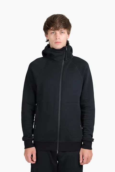 SIKI Gym Zipper Jacket in Black with Hoodie