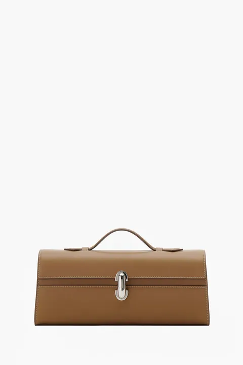 SAVETTE Slim Symmetry Handbag in Saddle Smooth Calf Leather