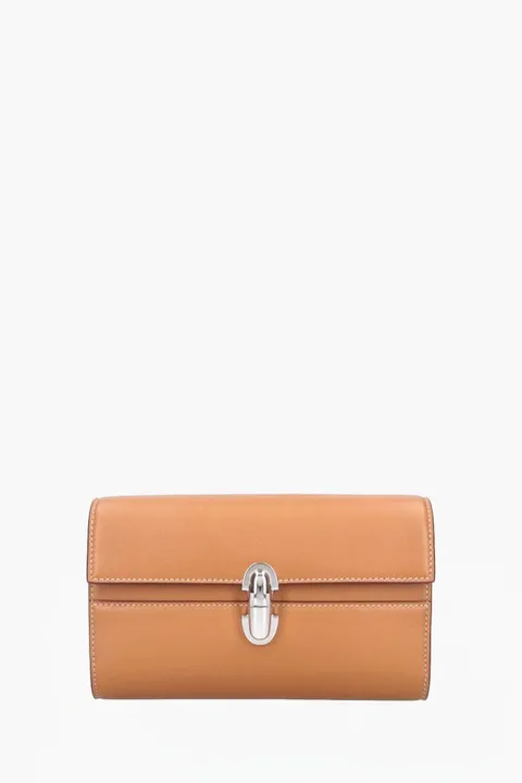 SAVETTE Mini Symmetry Handbag in Saddle Smooth Calf Leather