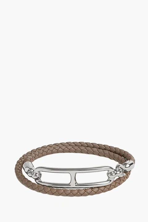HERMÈS Double Tour Roll Strap in Tow Walleye