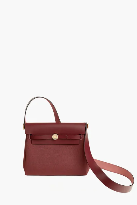 HERMÈS BNIB Herbag Zip 20 HB 10 Bag in Rouge H Militaire Canvas and Hunter Cowhide