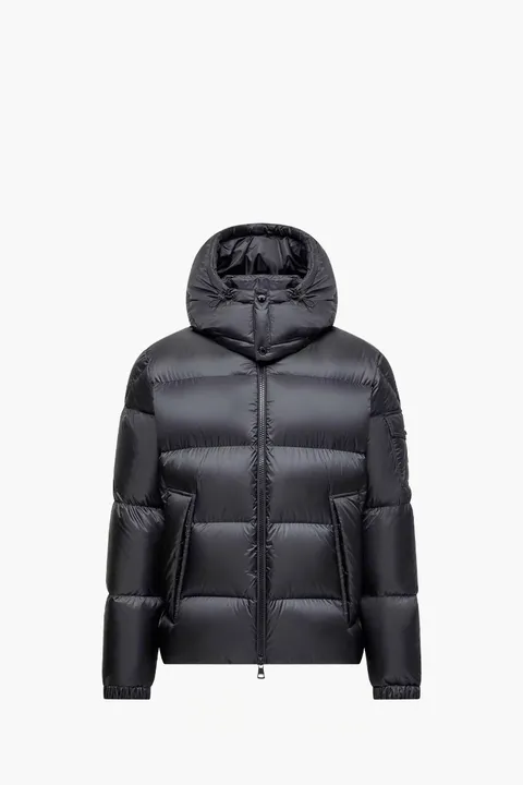 MONCLER Men Couyere Hooded Short Down Jacket in Black Polyamide