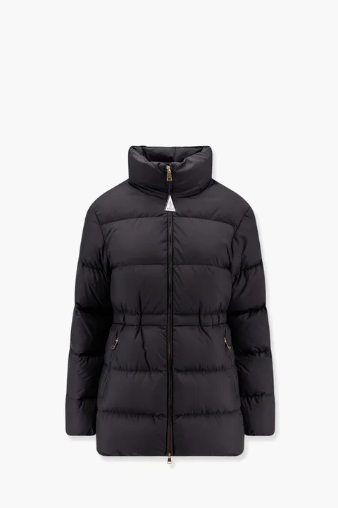 MONCLER Women Brossette Short Down Jacket in Black Nylon