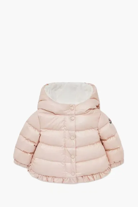 MONCLER Enfant Kid Tazui Hooded Down Jacket in Light Pink Polyester