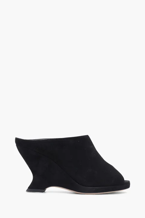 CHRISTIAN DIOR Absolu Open Toe Sandals 90mm in Black Suede