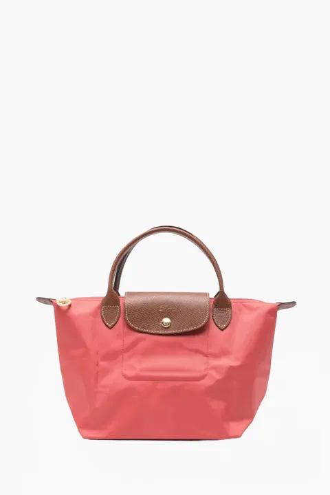 LONGCHAMP Small Le Pliage Top Handle Bag in Strawberry