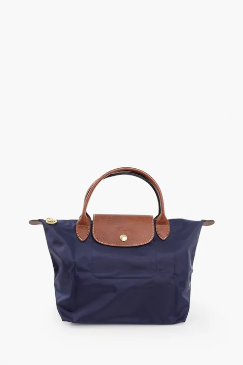 LONGCHAMP Small Le Pliage Top Handle Bag in Marine