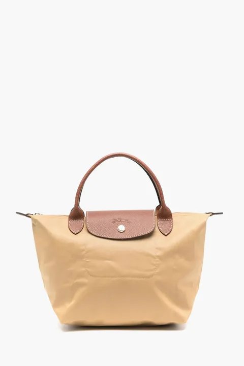 LONGCHAMP Small Le Pliage Top Handle Bag in Fawn