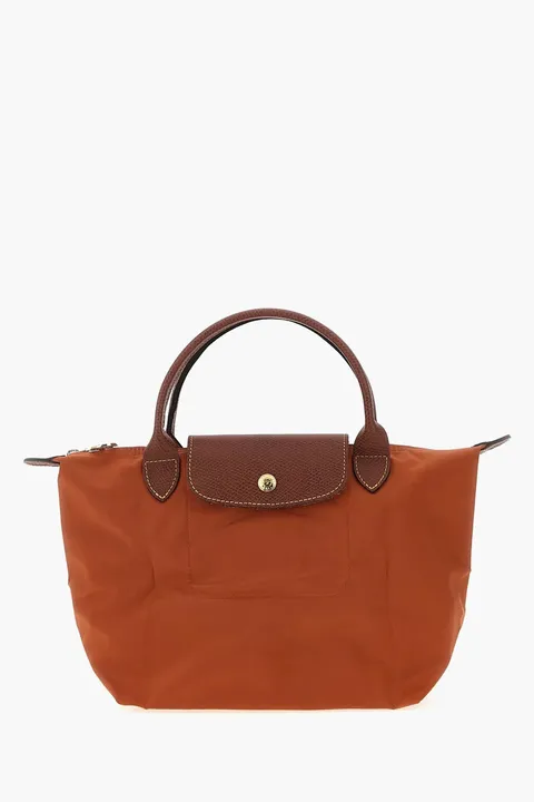 LONGCHAMP Small Le Pliage Top Handle Bag in Brick