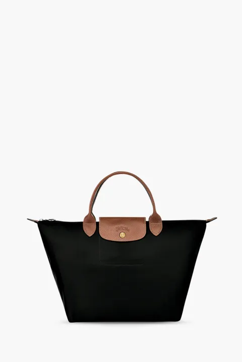 LONGCHAMP Medium Le Pliage Top Handle Bag in Black