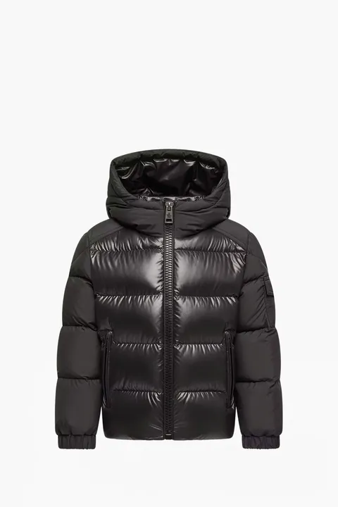 MONCLER Enfant Hyoseris Hooded Down Jacket in Black Nylon