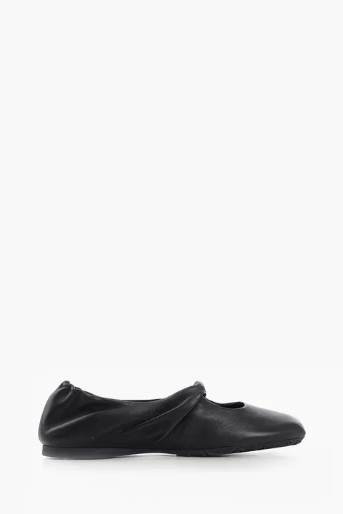LOEWE Pebble Soft Ballerina in Black Nappa Lambskin