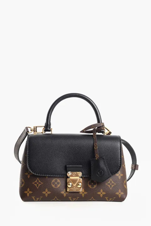 LOUIS VUITTON Madeleine BB Bag in Black/Brown Monogram Canvas