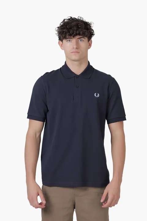 FRED PERRY Men The Original Tennis Polo Shirt in Navy/Ice