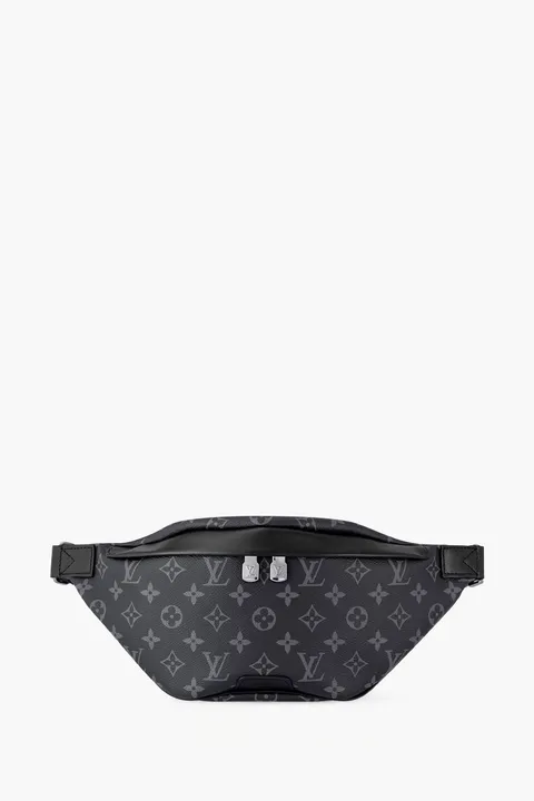 LOUIS VUITTON Discovery PM Belt Bag in Black Toile Monogram Éclipse