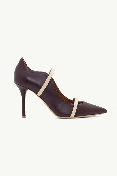MALONE SOULIERS Maureen Heeled Pumps 85mm in Chocolate/Butter
