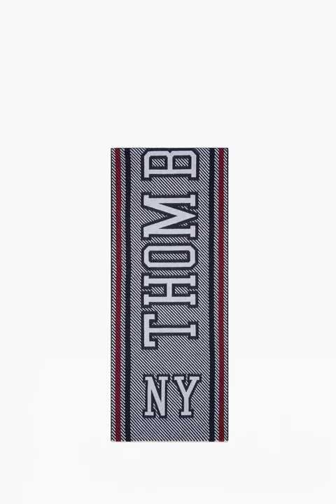 THOM BROWNE Logo Varsity Scarf in Multicolor Merino Wool