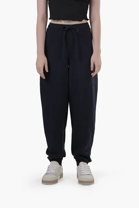 NANUSHKA Women Ylia Knit Track Pants in Navy Cashmere Blend
