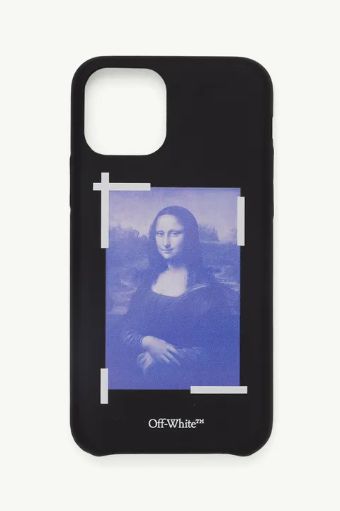 OFF WHITE Monalisa Print iPhone 11 Pro Case in Black/White/Blue
