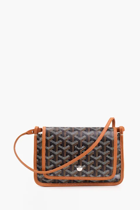 GOYARD Plumet Pocket Wallet in Black/Tan