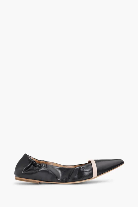 MALONE SOULIERS Raya Mules in Black/Nude