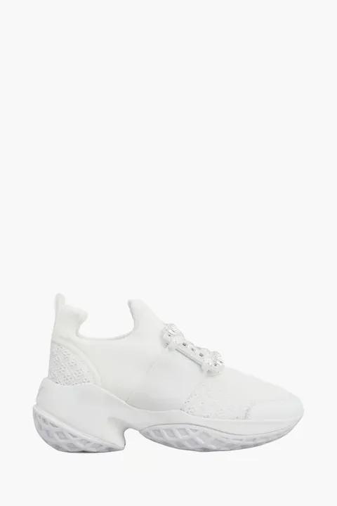 ROGER VIVIER Women Viv' Run Buckle Sneakers in White