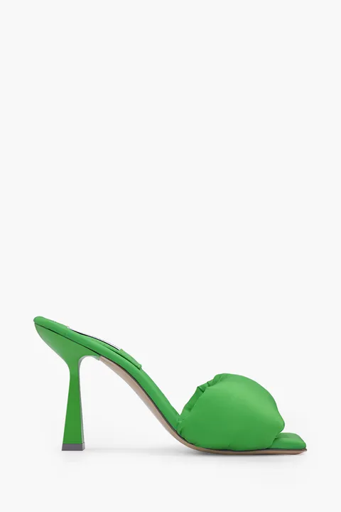 SEBASTIAN MILANO Women Blast Mules 95mm in Green Nylon