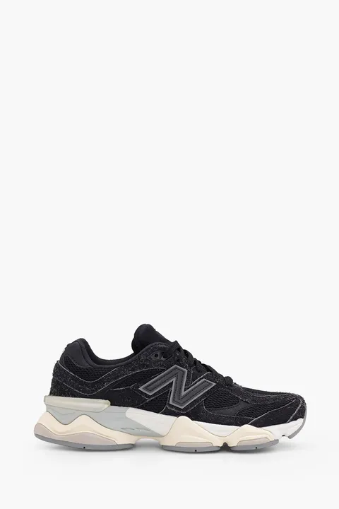 NEW BALANCE Men 9060 Sneakers in Black Hairy Suede