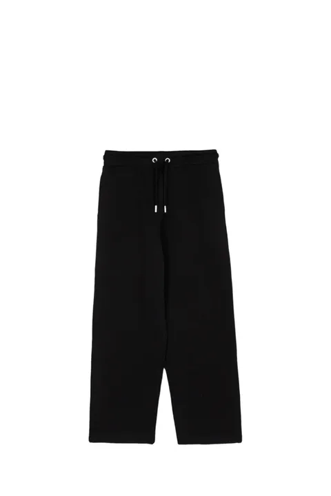 AMI Men Ami De Coeur Drawstring Track Pants in Black Cotton