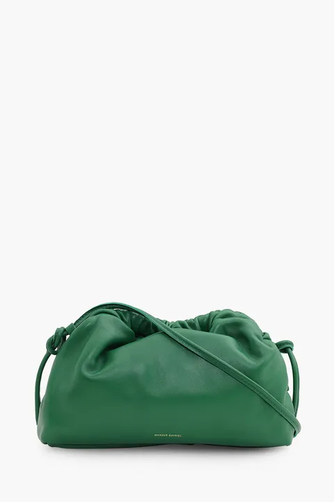 MANSUR GAVRIEL Mini Cloud Clutch in Leaf Supple Leather with Strap