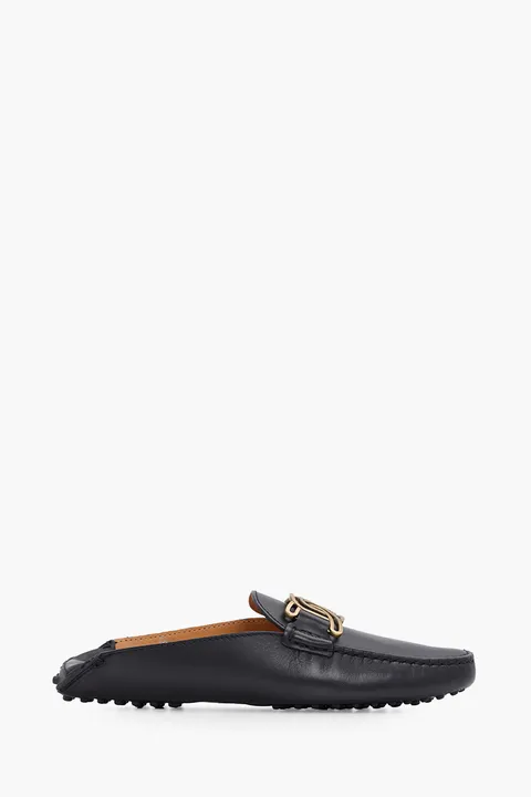 TOD'S Women Gommino Mule Shoes in Black Leather